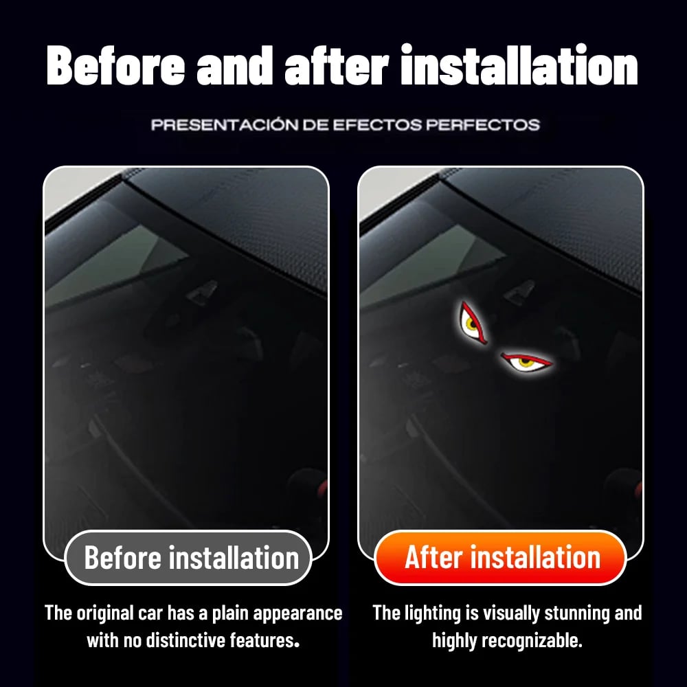 😈Solar Demon Eye👁️ LED Car Window Light